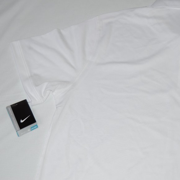 NIKE GOLF DRI-FIT SOLID ICON PIQUE POLO SHIRTS 746099 Color White Size XXL (New) - Picture 6 of 6